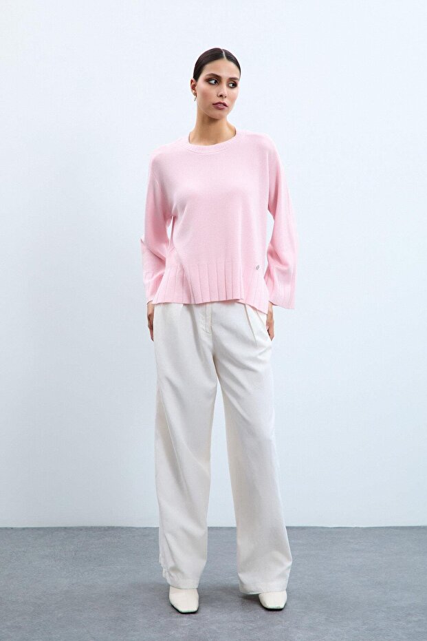 Bisiklet Yaka Pullu Kazak - 1