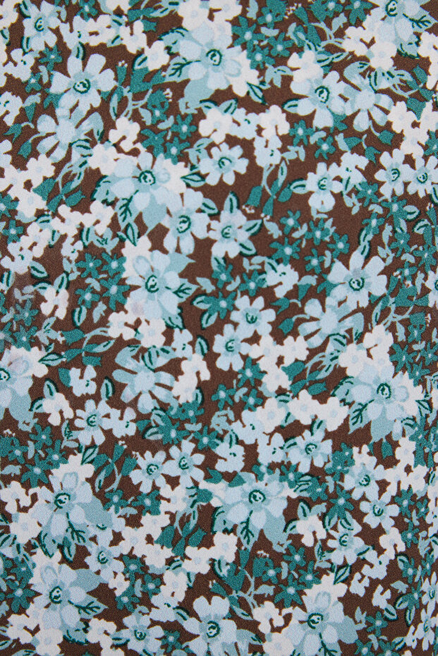 Çiçek Desenli Örme Elbise - 7