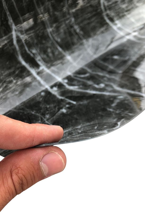 Mermer Desenli - Kalın PVC 1,2 mm M-09 Masa Örtüsü - 2