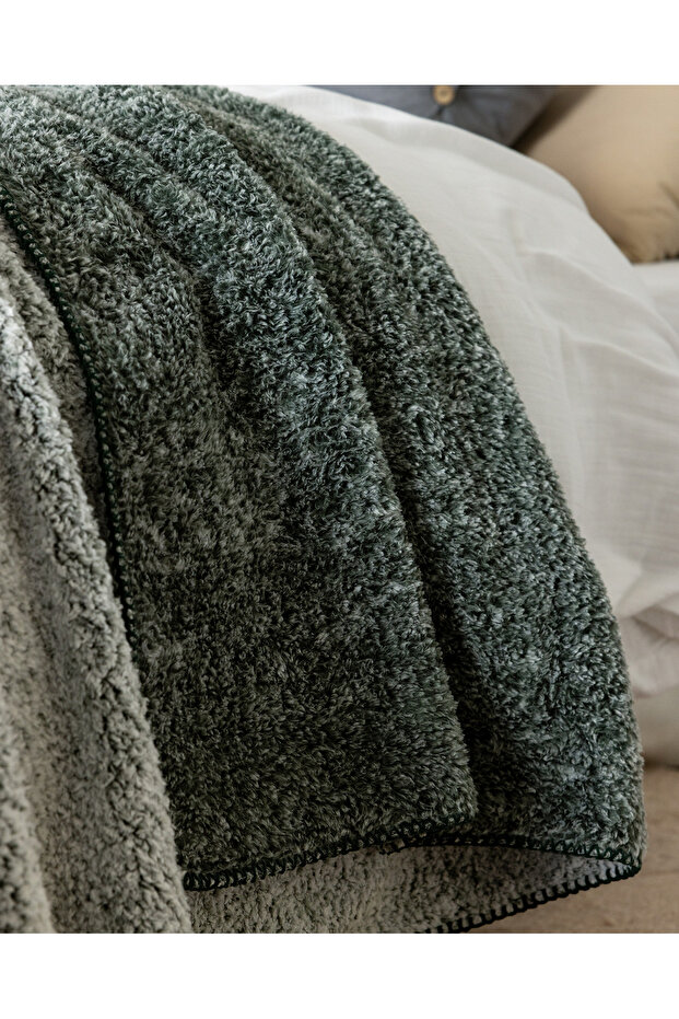 Nord Sherpa Tek Kişilik Battaniye - Haki - 2