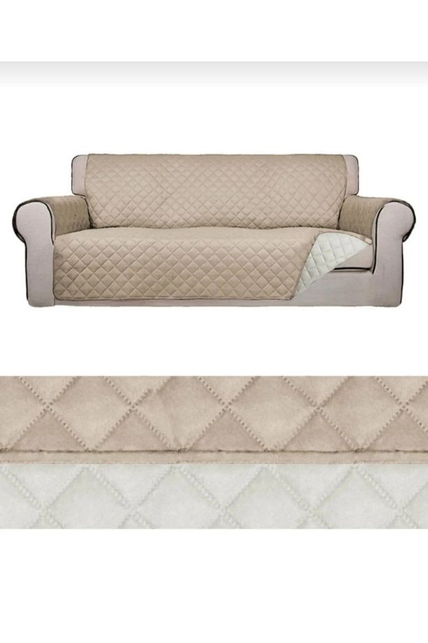 Sıvı Geçirmez Pati Dostu Mikrofiber 3'lü Koltuk Örtüsü 2 Adet Kanepe Örtüsü Çift Taraflı Ceplitasarı - 1