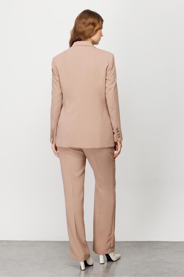 Modailgi Mono Yaka Klasik Ceket Camel - 5