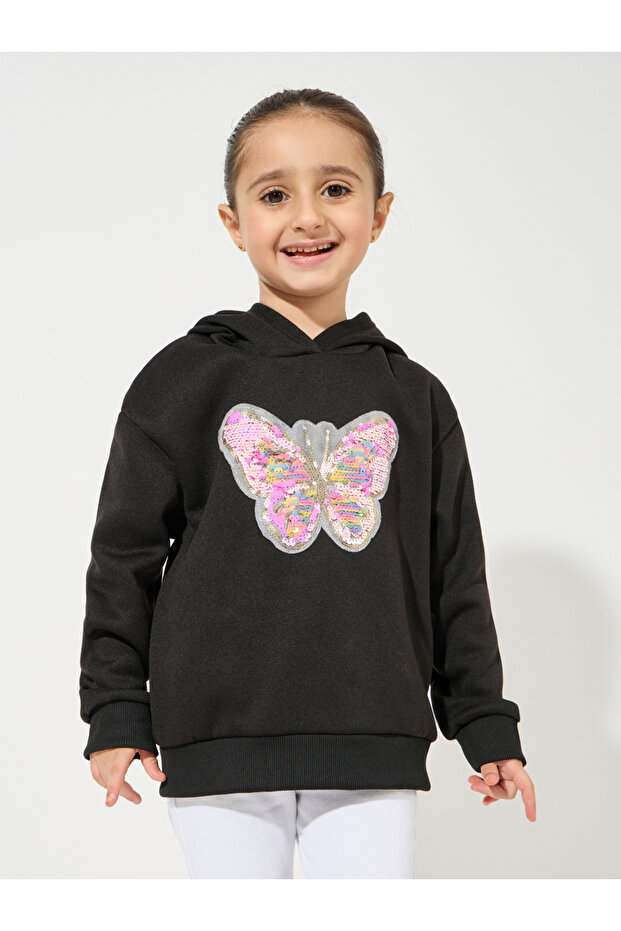 هودي برقعة ترتر الفراشة - 1