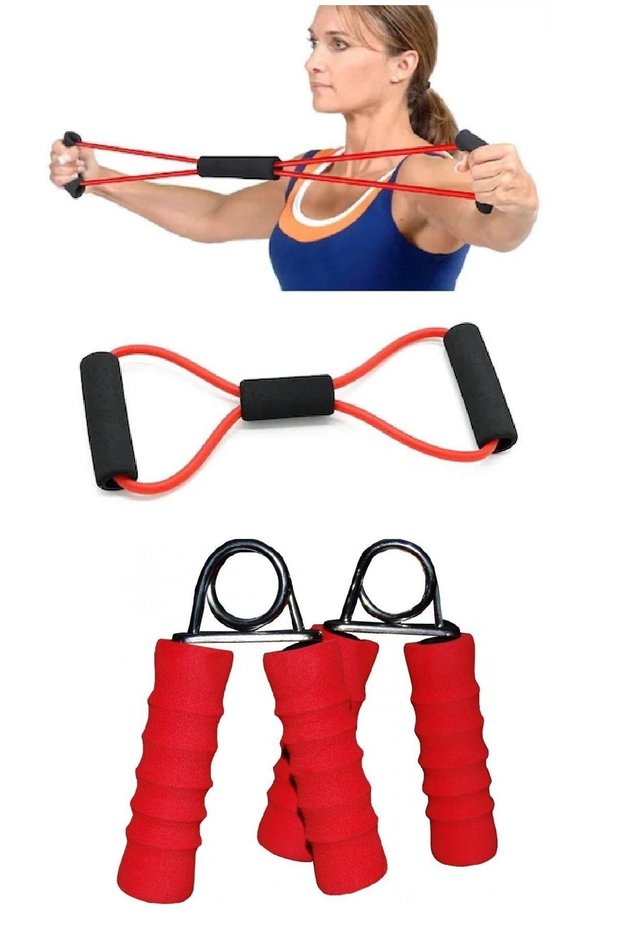 Set of 2 Hand Finger Wrist Strengthening Sponge Handle Hand Spring Pilates Exercise Resistance Rubber