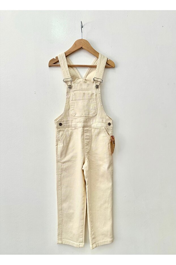 Kids Jeans Beige Salopet