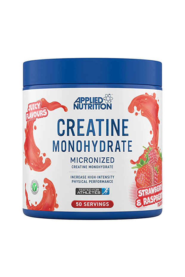 Creatine Monohydrate Micronized, (250g - 50 Servings) (Strawberry & Raspberry) Increases High-Intensity Physical Performance