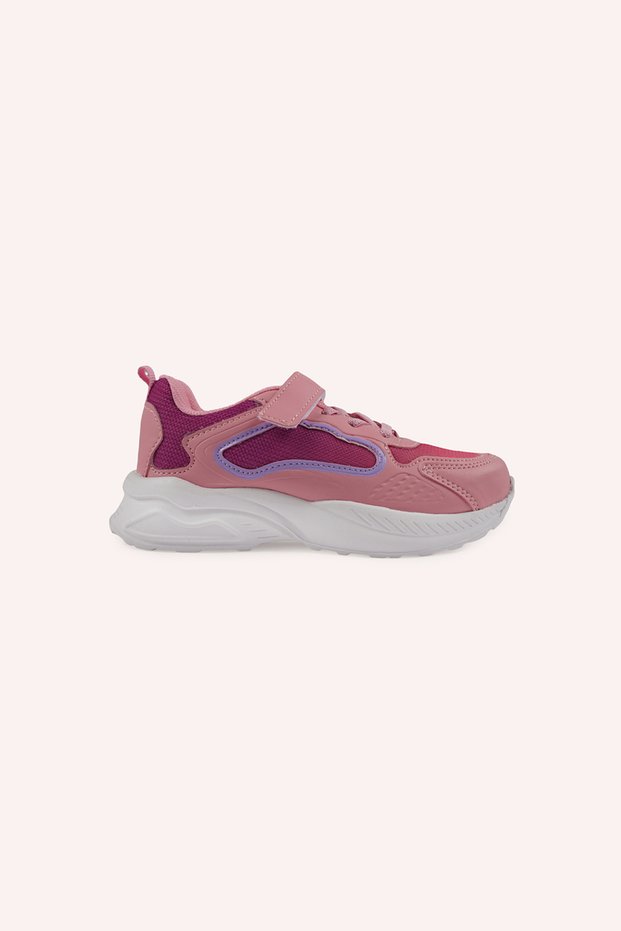 Girl's Velcro Pink Sports Shoes