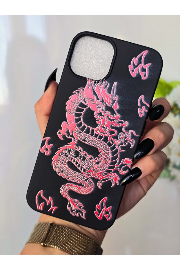 حافظة إطلاق آي فون 13/14 متوافقة مع آيفون 13/14 مطبوع عليها طبعة مخملية داخلية - 3