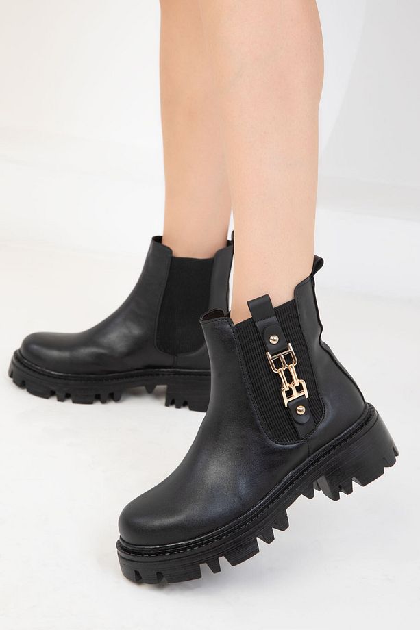 Siyah Kadın Bot & Bootie 19679 - 2