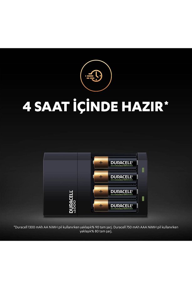 CEF 14 Pil Şarj Cihazı, 4 saat (1 adet) + Şarj Edilebilir AA ve AAA Pil (2'şer adet) - 6