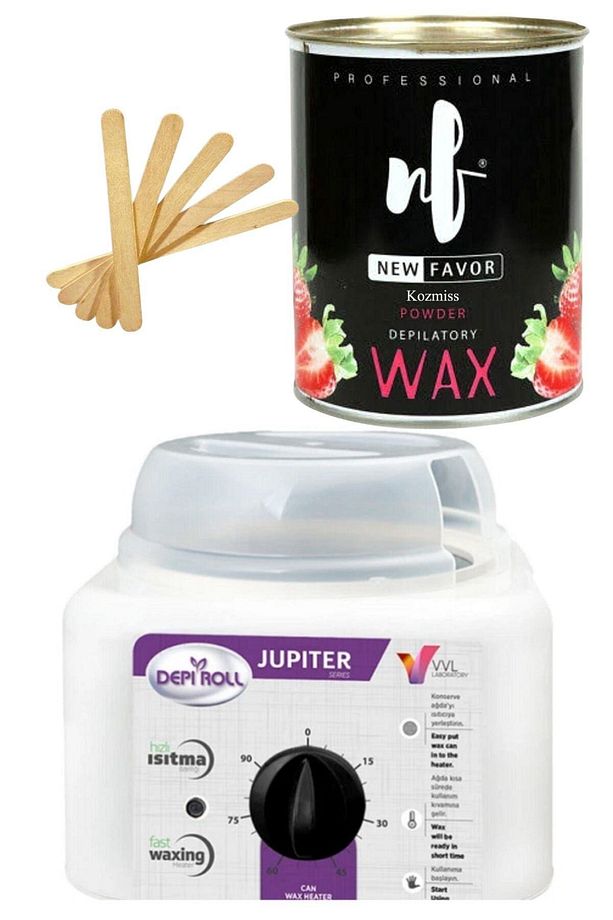 Pudralı Konserve Ağda 800 ml + Depirol Ağda Isıtıcı Makine 800 ml + 5 Adet Spatula - 1