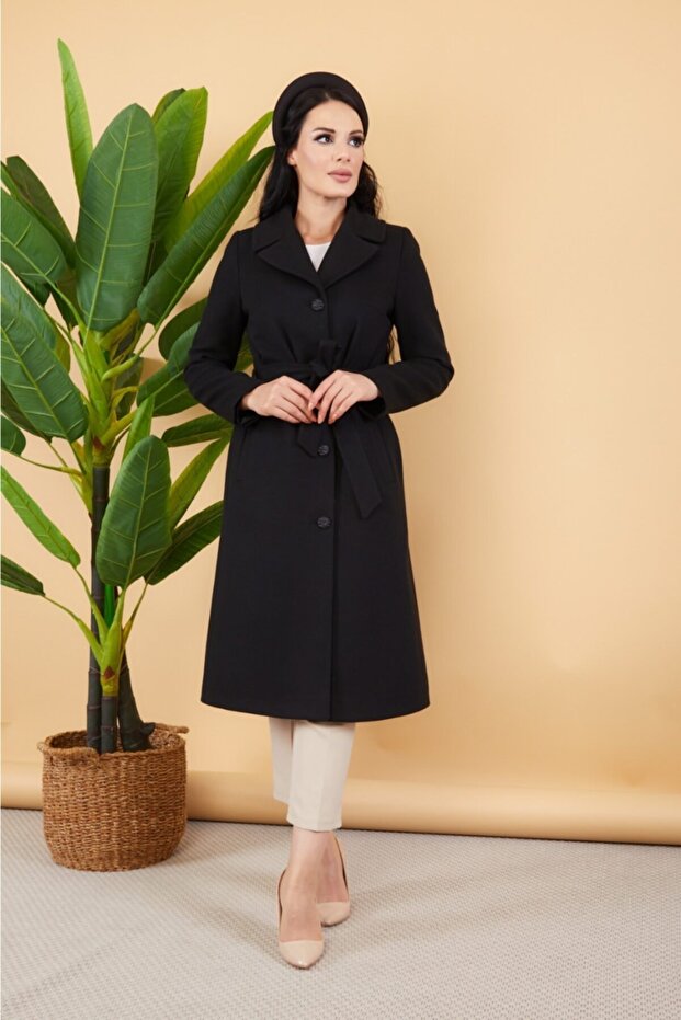 Kaşe Siyah Kaban - 3