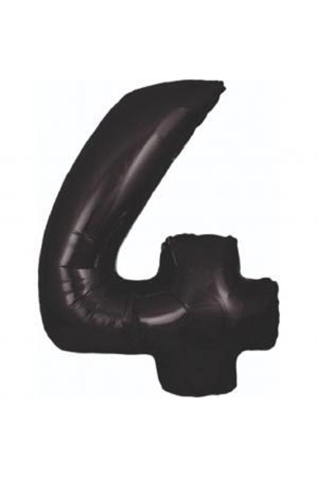 4 أرقام بالون فويل أسود 80 سم