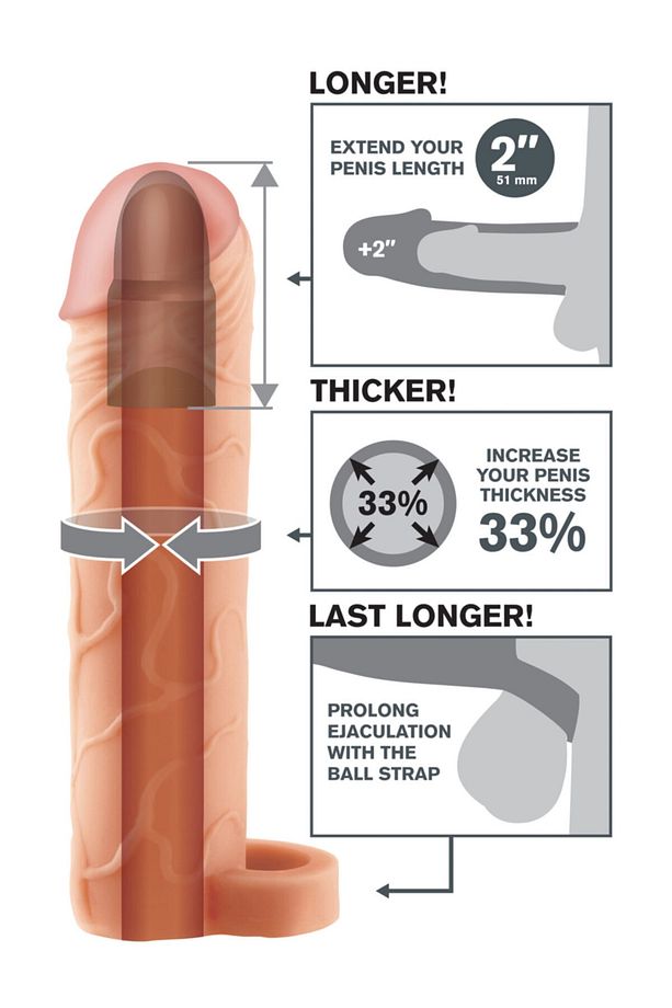 Fantasy X-tension Perfect 2 With Ball Strap On Penis Kılıfı-pk2065 - 2