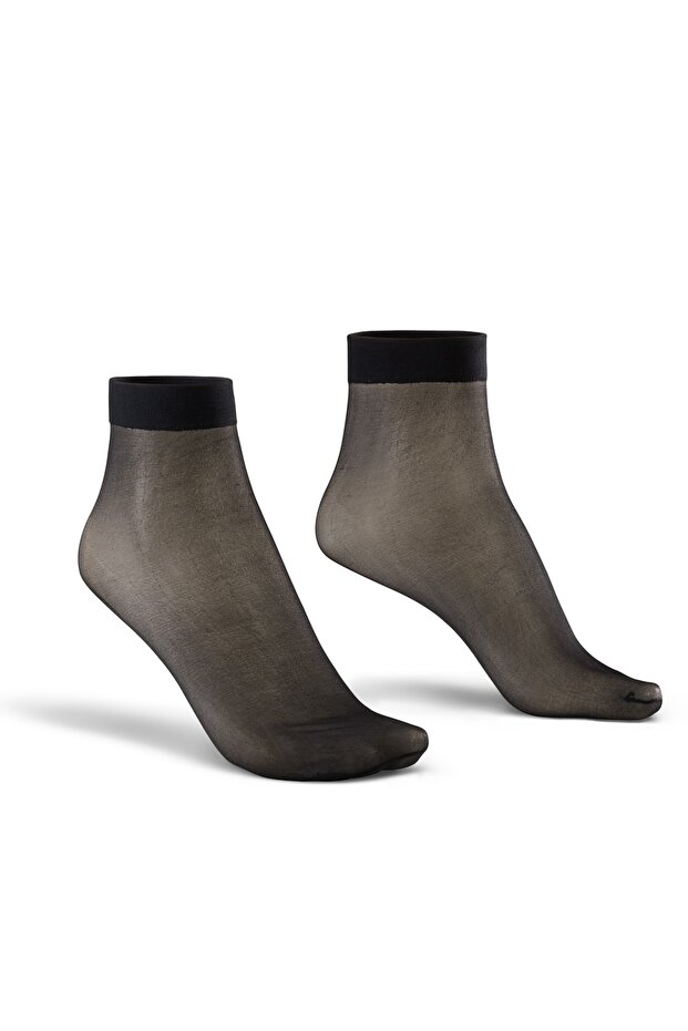 جوارب فضية سوداء رفيعة مقاومة للرائحة - 1