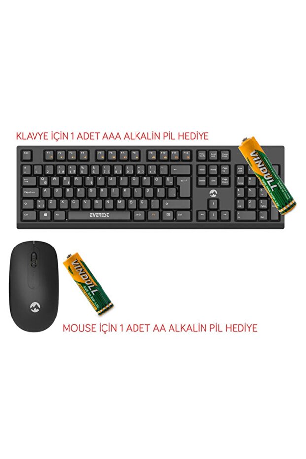 Klavye Mouse Set Km-2510 Siyah Kablosuz Q Multimedia Klavye Mouse Set - 4