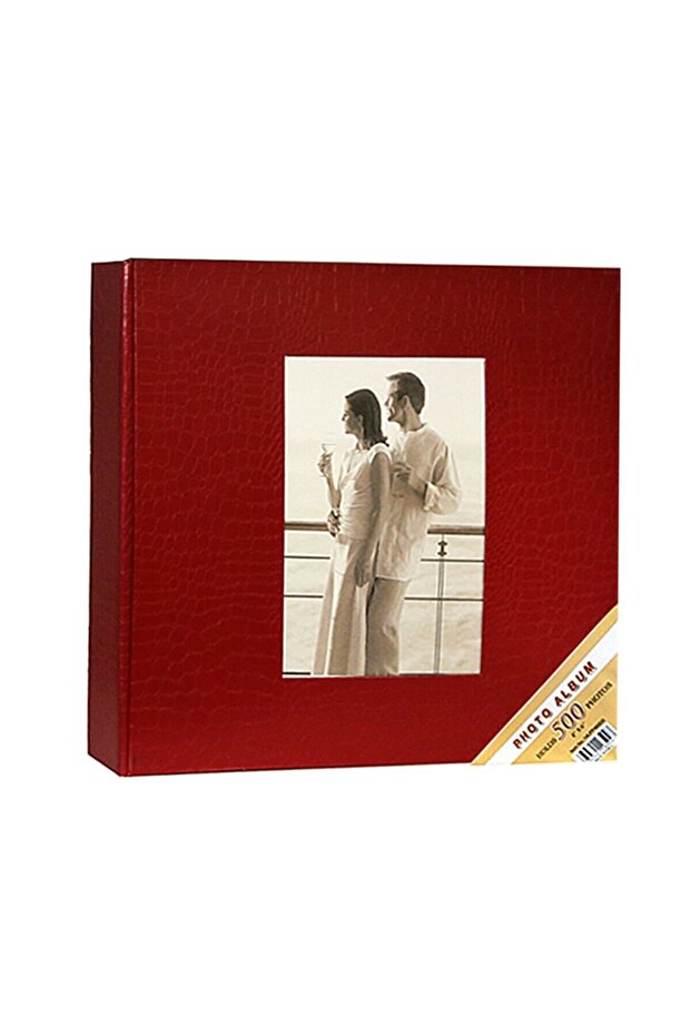 Red 10×15 cm 500 Leather Photo Album 14Lpp46500