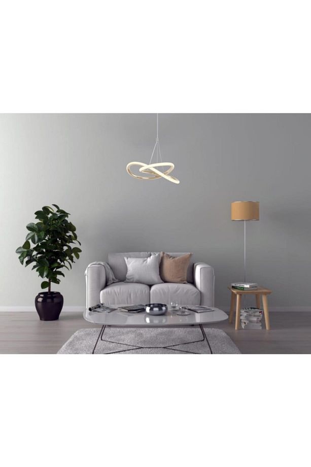 9192-1 Sarı Tekli Led Avize - 2