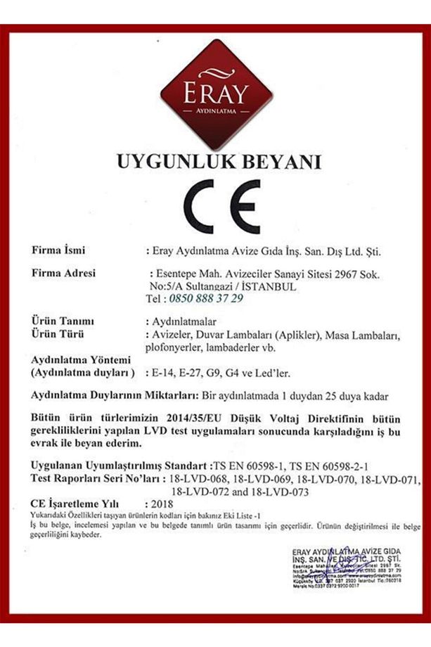 9192-1 Sarı Tekli Led Avize - 7