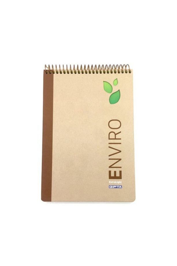 Enviro Spiralli Craft Sert Kapak Extra Lıght Üstten Açılan Kareli Defter 17x24 cm - 1