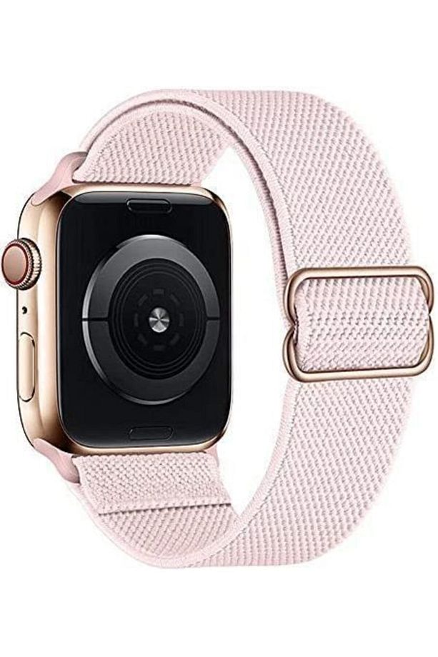 Apple Watch Seri 9 8 7 6 5 4 3 Se 42mm-44mm-45mm Solo Loop Kanvas Ayarlanabilir Tokalı Kordon - 2
