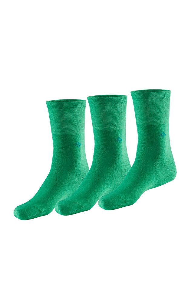 Odorless Men's Green Silver Socks, 3-Pack