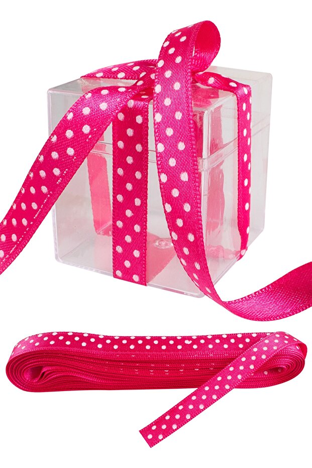 Satin Ribbon Polka Dot 1cm 10 Mt