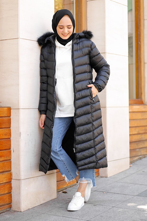 4034-1 Long Padded Puffer Jacket - 3