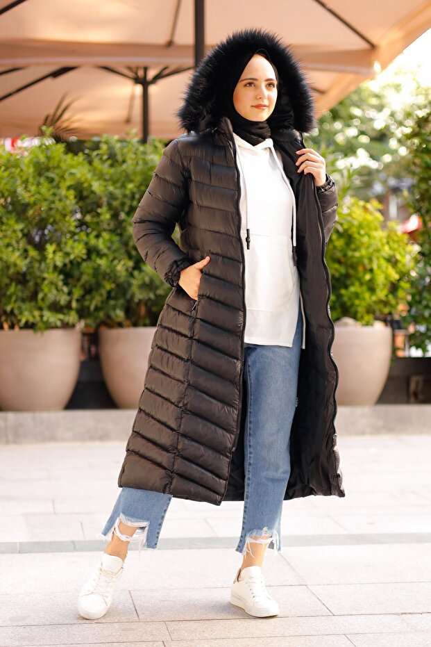 4034-1 Long Padded Puffer Jacket - 6