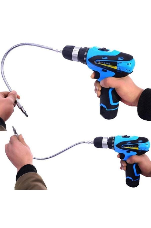 Köşe Delme Vidalama Adaptörü Metal Kör Nokta Vidalama Uzatma Hortumu Altıgen 1/4 Hex Bits Şaftlı - 2