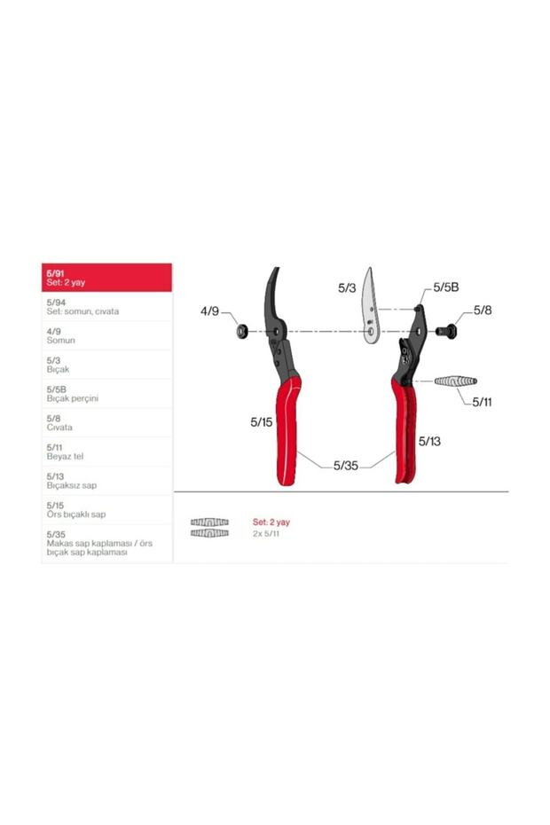 22.5 Cm Right By-pass 5 Pruning Garden Hanging Scissors - 3