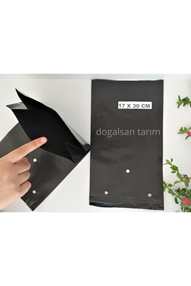 Fidan Poşeti 17x30 Cm 10 Adet Fide Poşeti Fide Torbası Fidan Torbası Fidan Tüpü - 1
