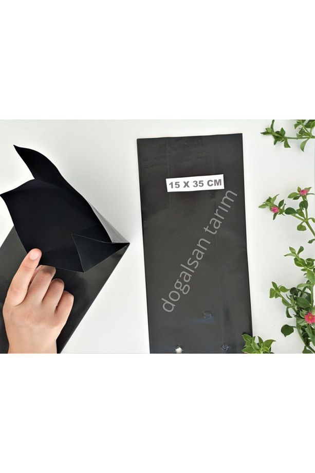Fidan Poşeti 15x35 Cm 10 Adet Fide Poşeti Fide Torbası Fidan Torbası Fidan Tüpü - 1