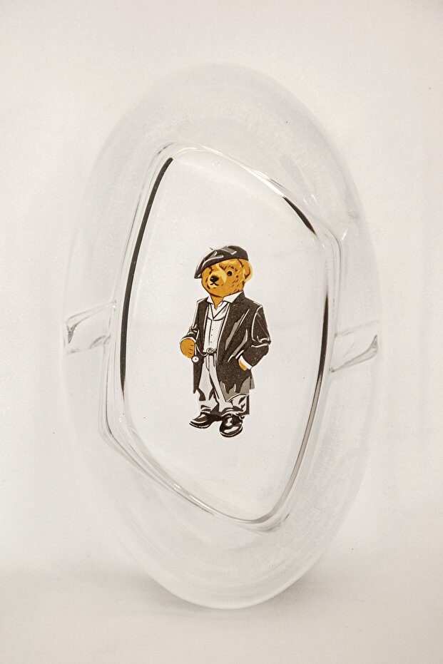 Teddy Gray 2-Piece Glass Ash Tray