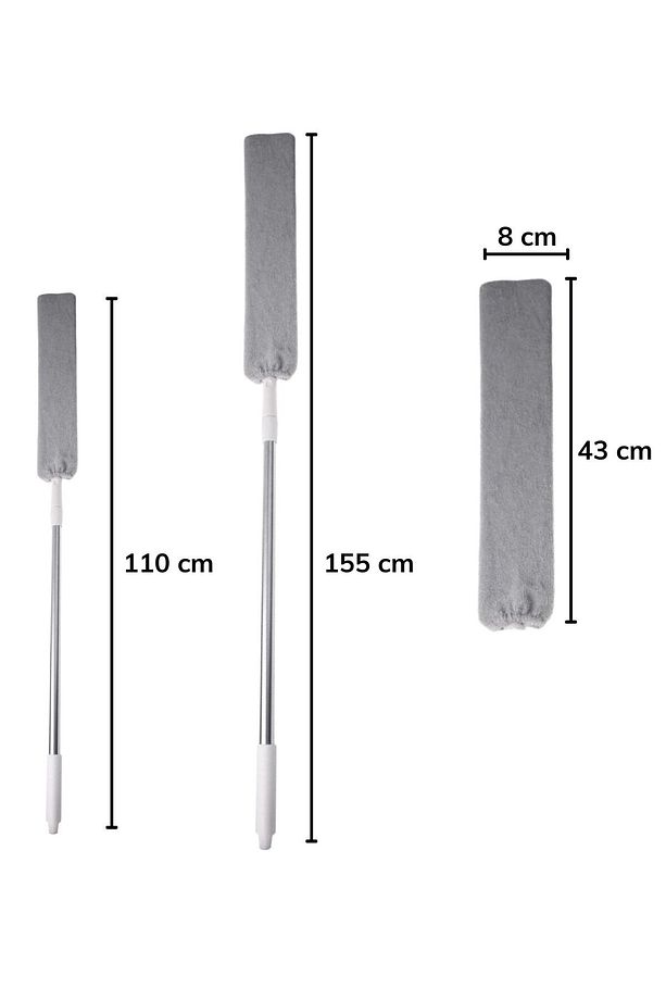 2 Adet Sihirli Mikrofiber Başlıklı Girintili Yüzey Dip Köşe Raf Temizleme Mopu Fırçası - 8