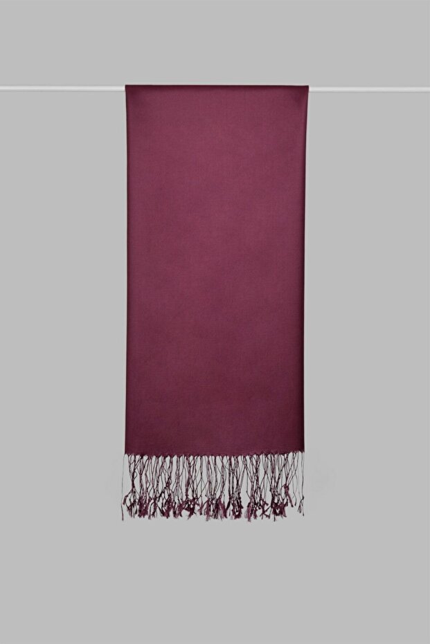 %100 Ipek Şal - Şarabi - 3