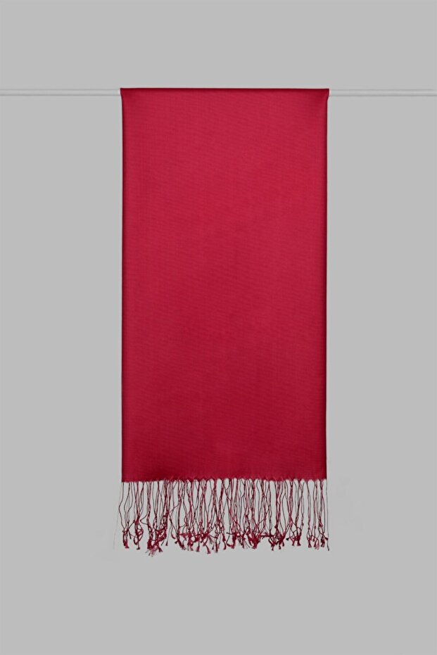 %100 Ipek Şal - Kırmızı - 3