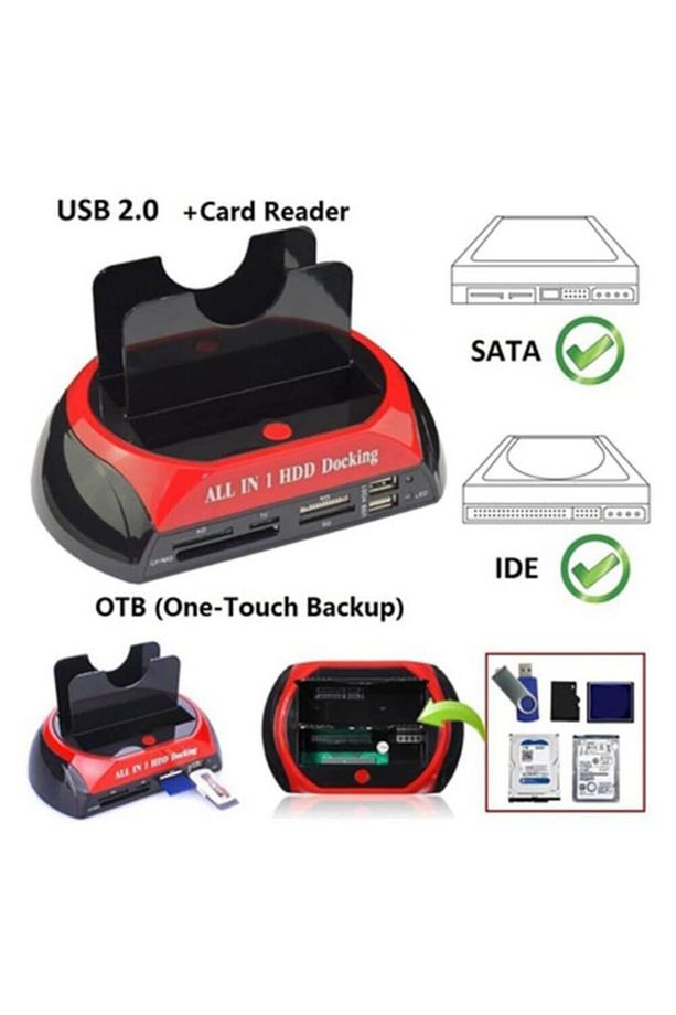 Usb 2.0 Harddisk Docking - Kart Okuyucu - Hdd Klonlama Ide Sata - 4