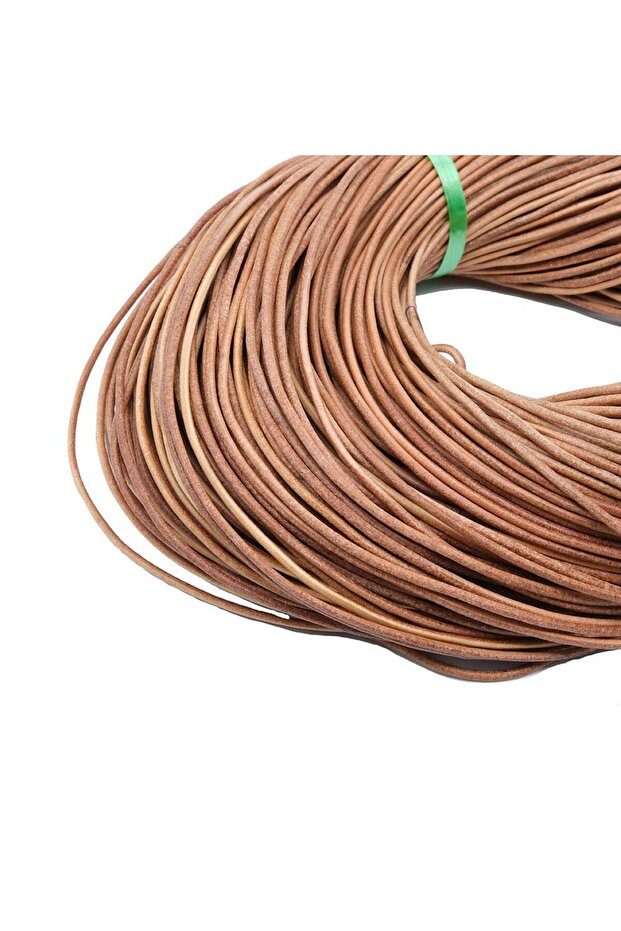 Genuine Sırım Leather Rope Natural 2 mm 5 Meters