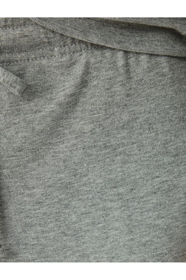 Örme Pijama Altı Jogger Beli Bağlamalı - 6