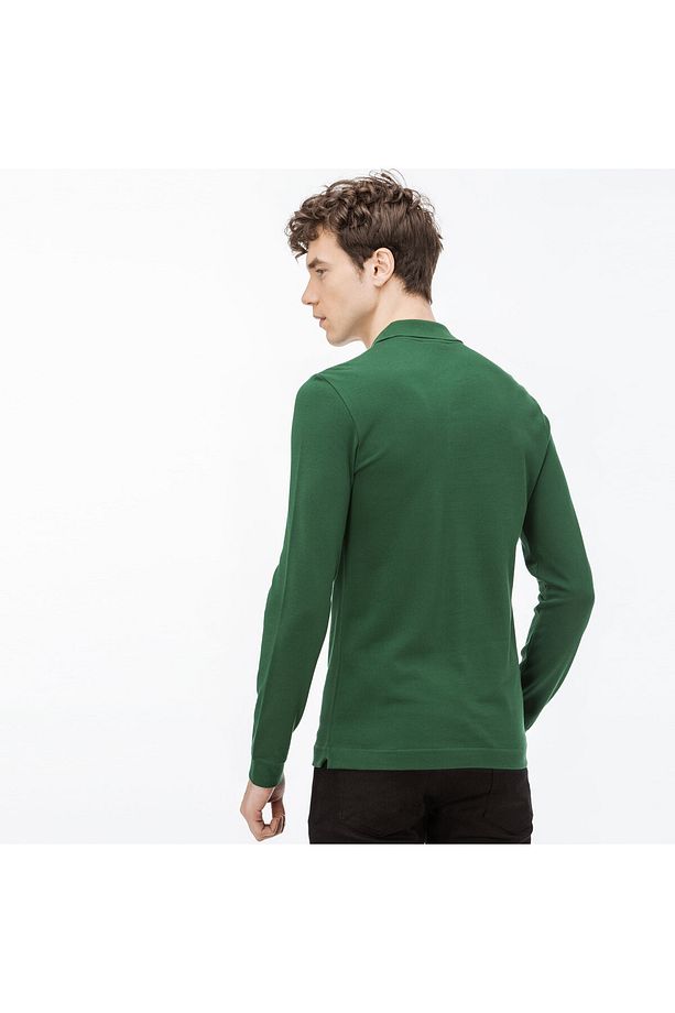 L.12.12 Erkek Slim Fit Uzun Kollu Yeşil Polo - 2