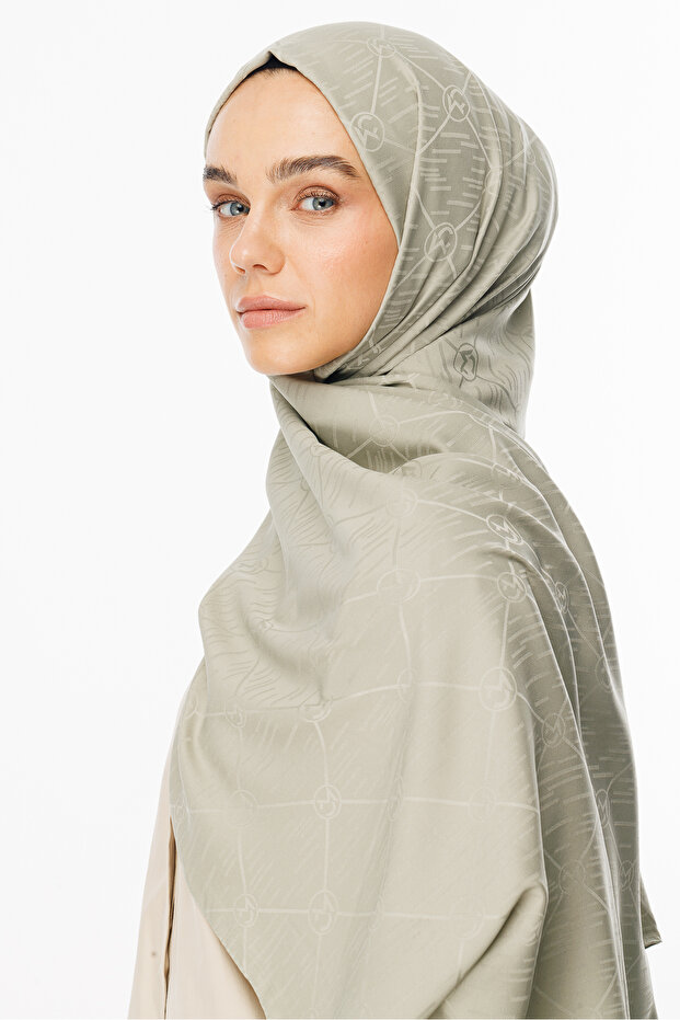 Insula Tea Moon Is Pattern Jacquard Shawl - 5