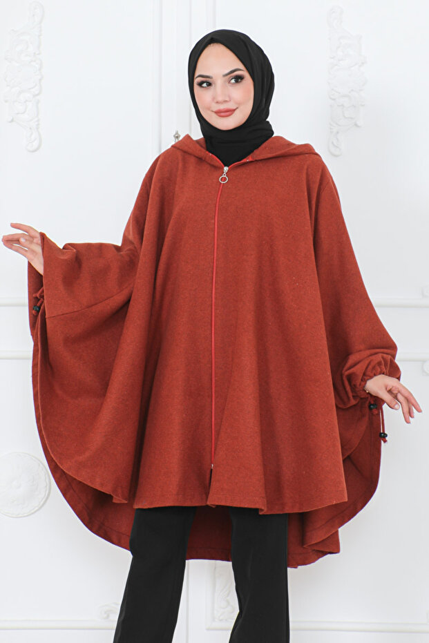 Kapişonlu panço - 1