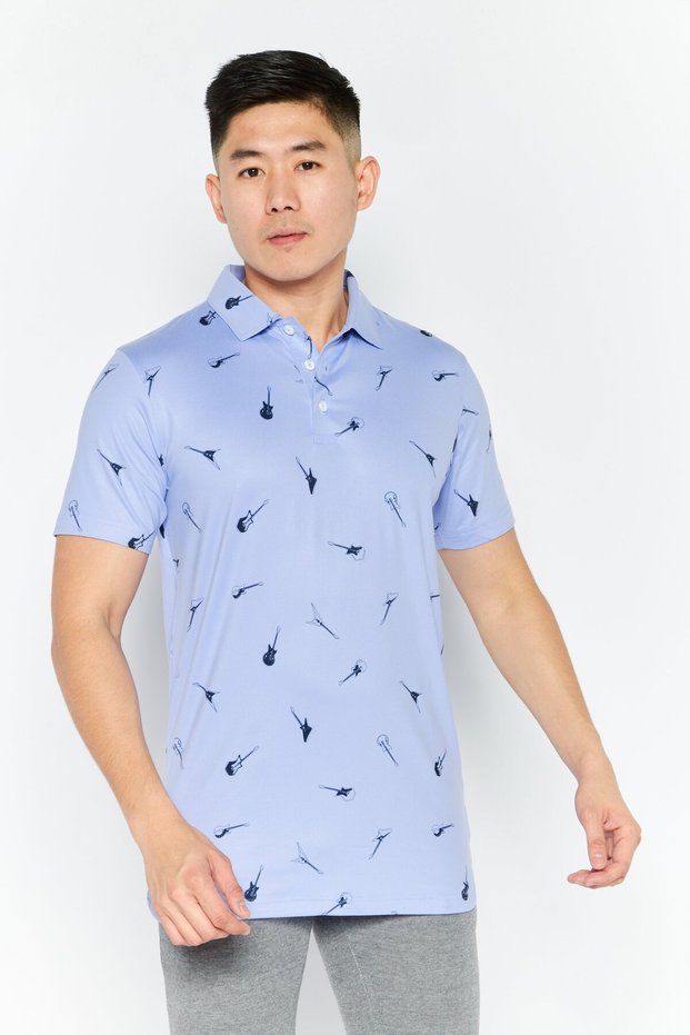 Men Sportswear Fit Short Sleeve Outdoor Polo Shirt, Purple