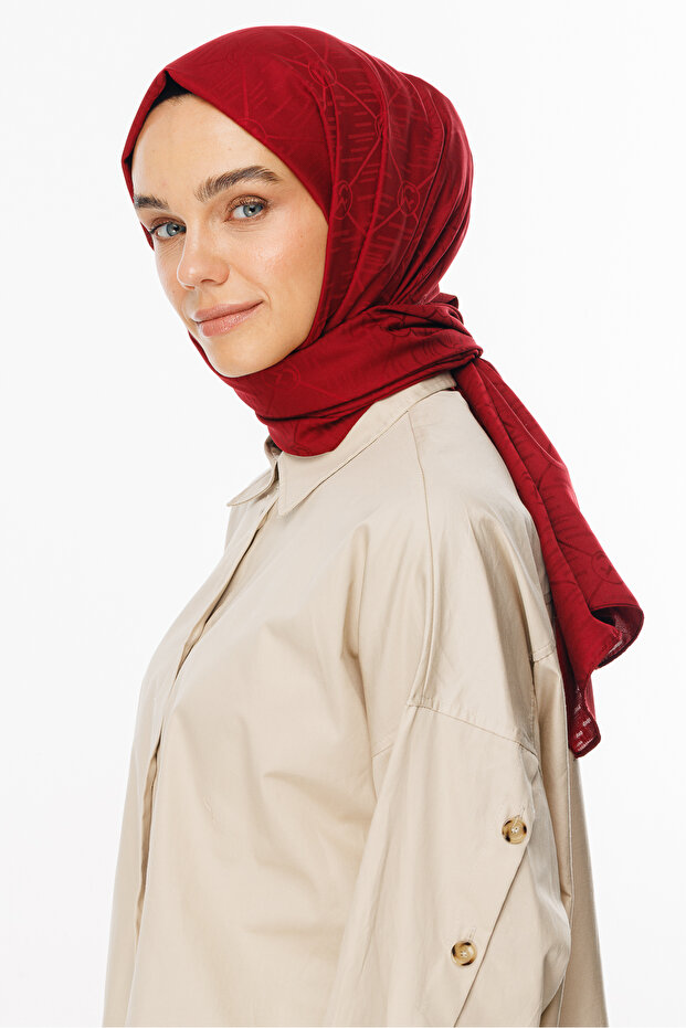 Cherry Rotten Moon Is Pattern Jacquard Shawl - 3