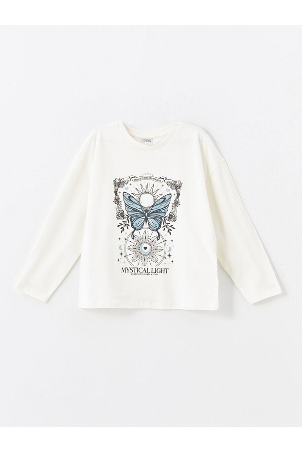 Lcw Kids Crew Neck Printed Girls' T-Shirt (W4)