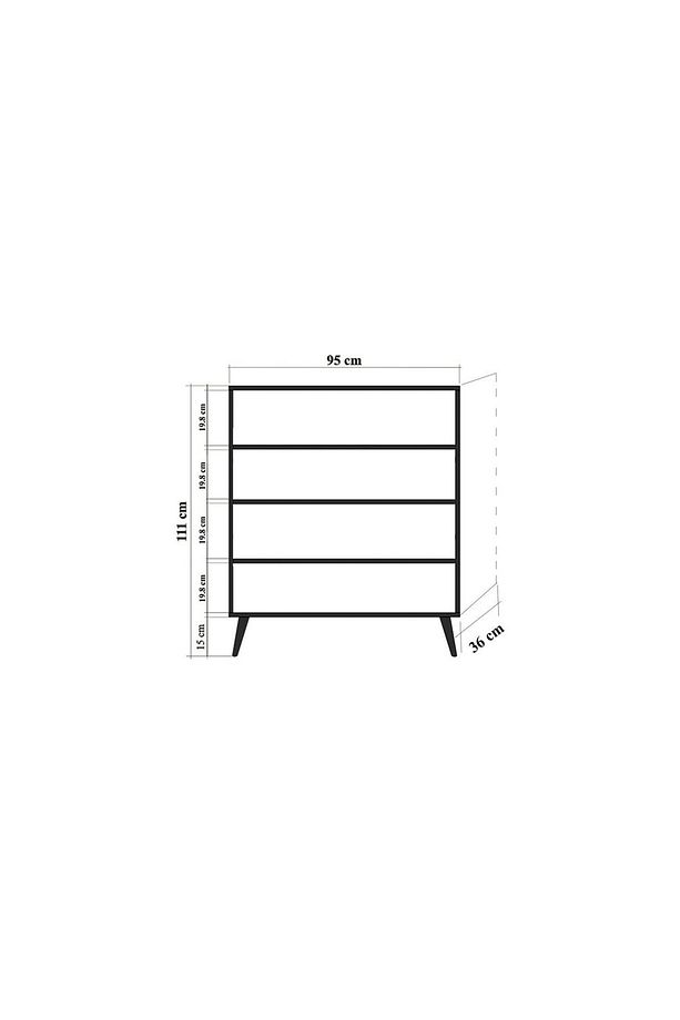 Multikabin Art Dolap Ahşap Ayak - 8