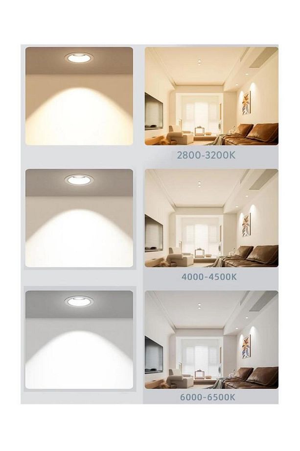 4W (45W) Led Spot Ampul Sarı 3000K - 6 Adet Avize Çanak Lamba - 3