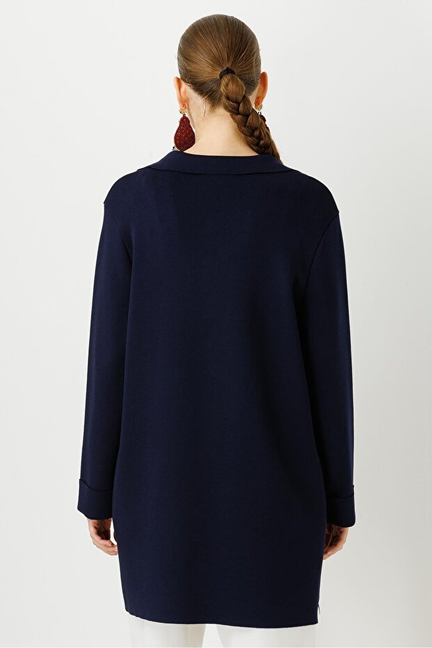 Triko Ceket Lacivert - 6