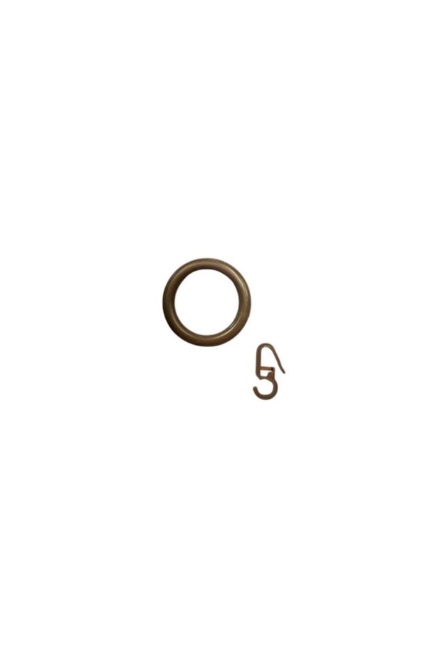 Rustic Curtain Ring&Clip 10Pcs.